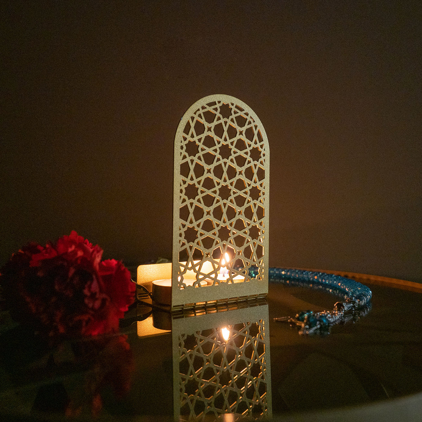 Islamic Pattern Metal Candle Holder - WAMH020