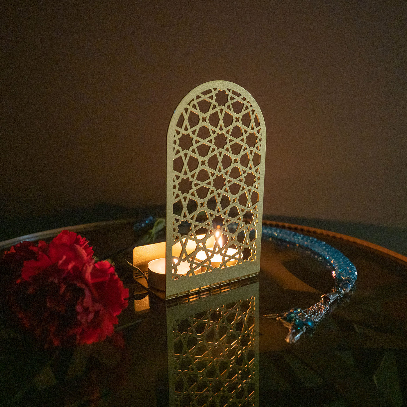 Islamic Pattern Metal Candle Holder - WAMH020