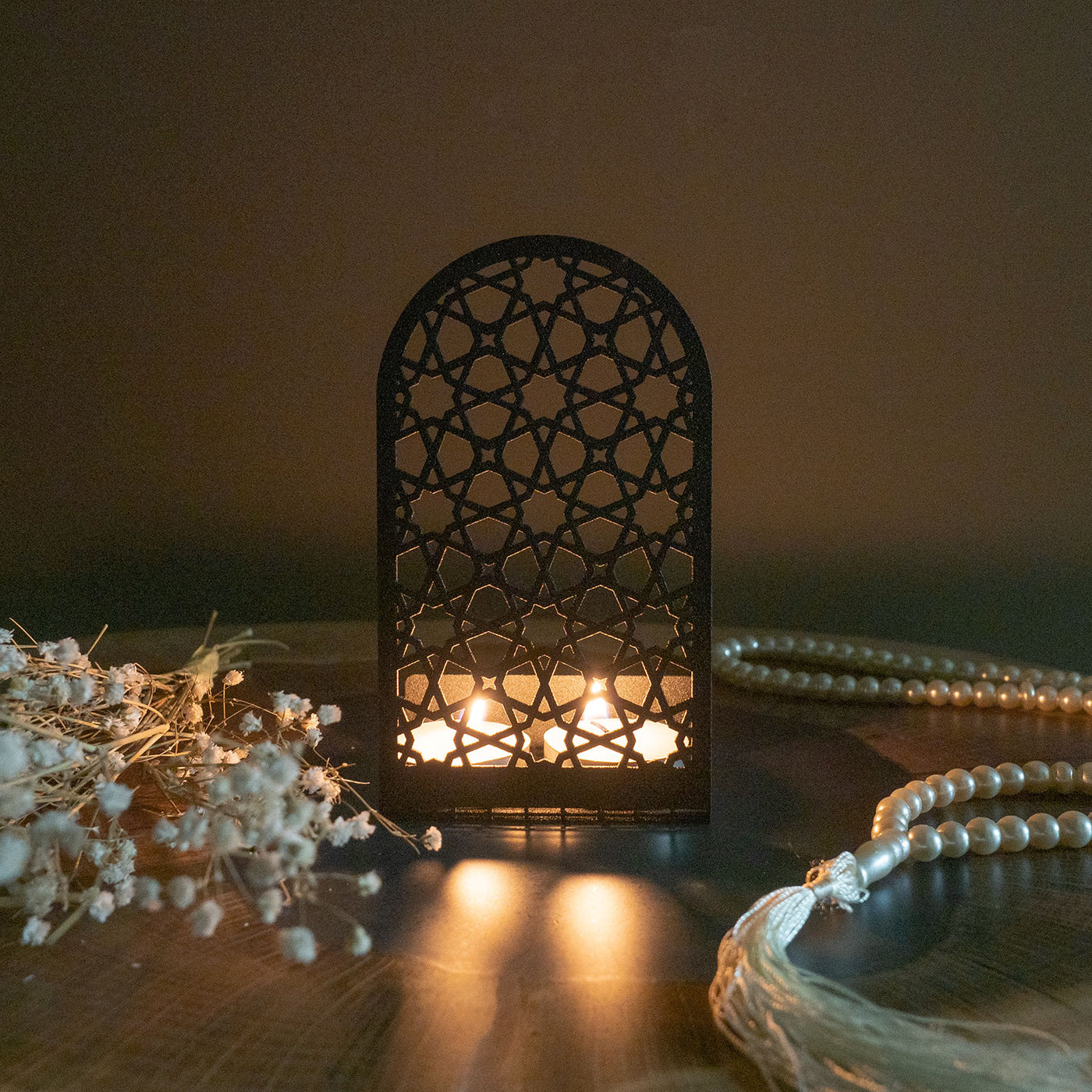 Islamic Pattern Metal Candle Holder - WAMH020