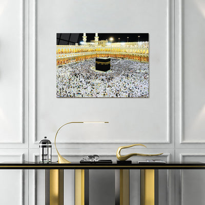 Kaaba Shareef Glass Wall Art - WTC011