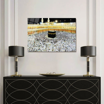 Kaaba Shareef Glass Wall Art - WTC011