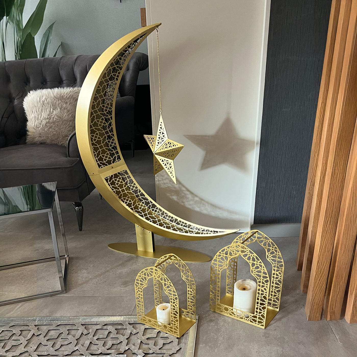 3D Metal Ramadan Moon - WAMH110