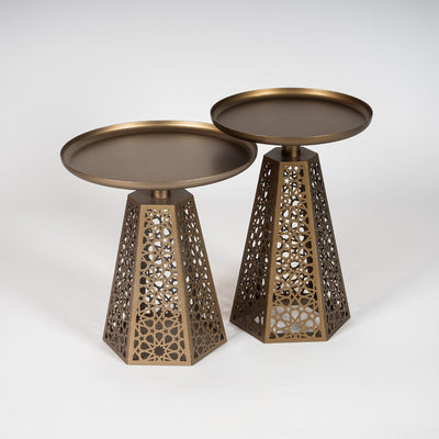 Berlian Metal Islamic Side Table Set of 2 - WAMZ005