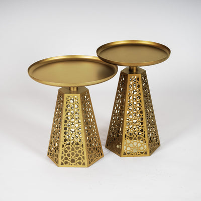 Berlian Metal Islamic Side Table Set of 2 - WAMZ005