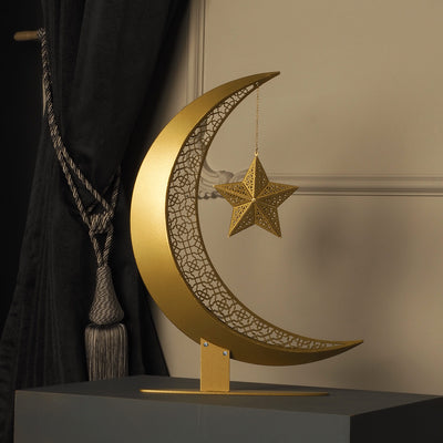 3D Metal Ramadan Moon - WAMH110