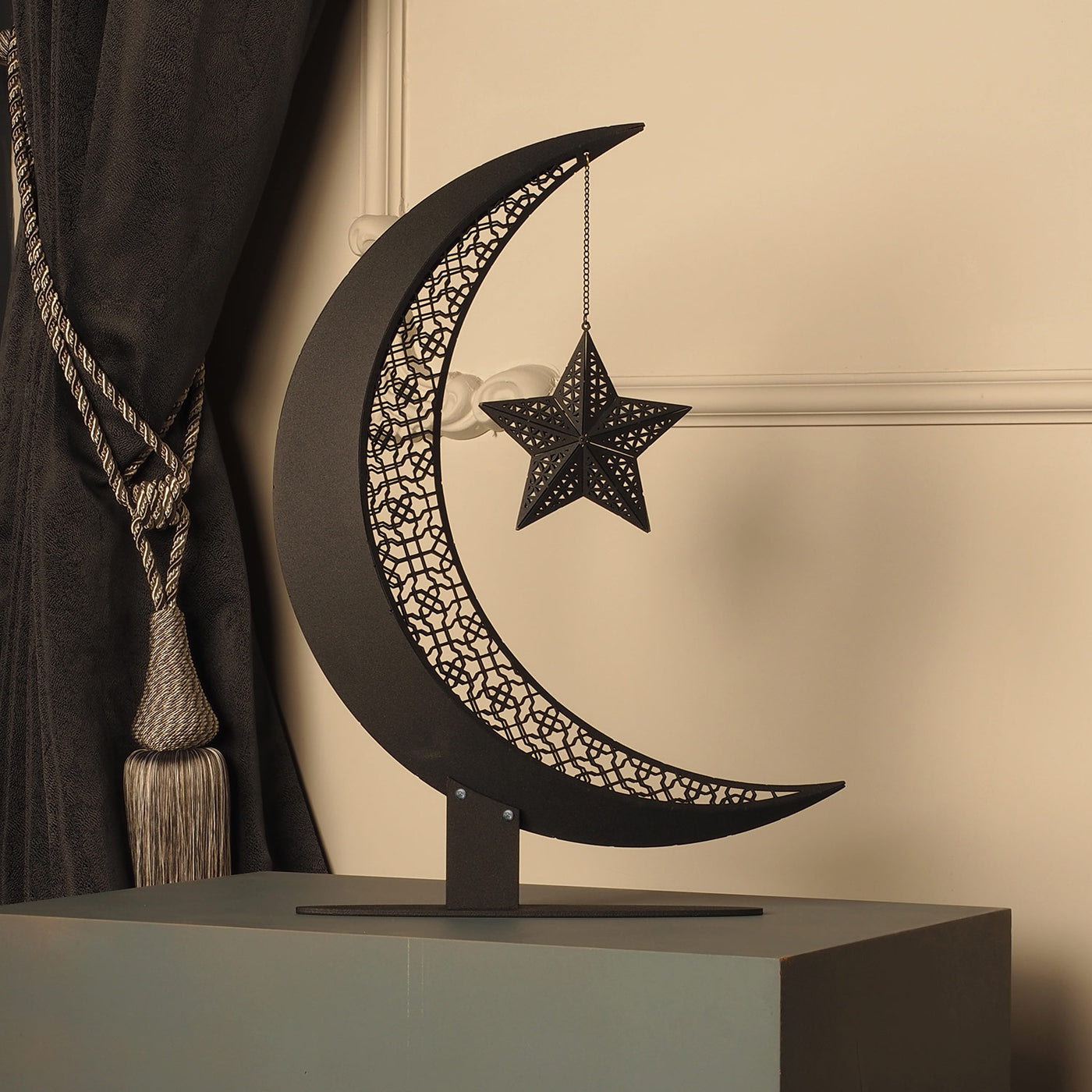 3D Metal Ramadan Moon - WAMH110