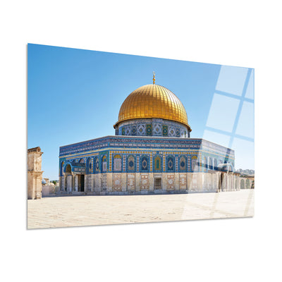 Al Aqsa Mosque Glass Islamic Wall Art - WTC056