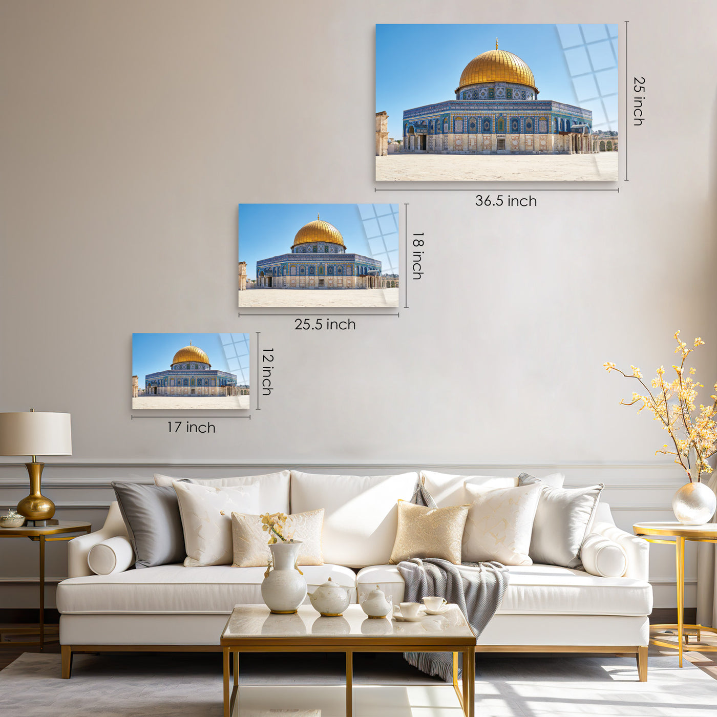 Al Aqsa Mosque Glass Islamic Wall Art - WTC056