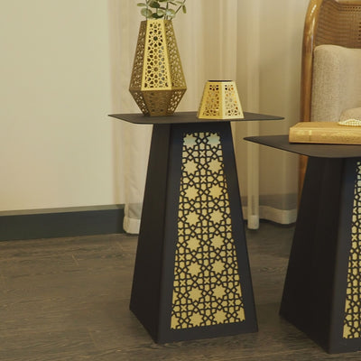 Zamrud M Metal Islamic Side Table - WAMZ007