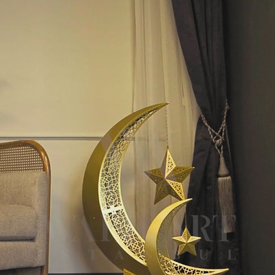 3D Metal Ramadan Moon - WAMH110