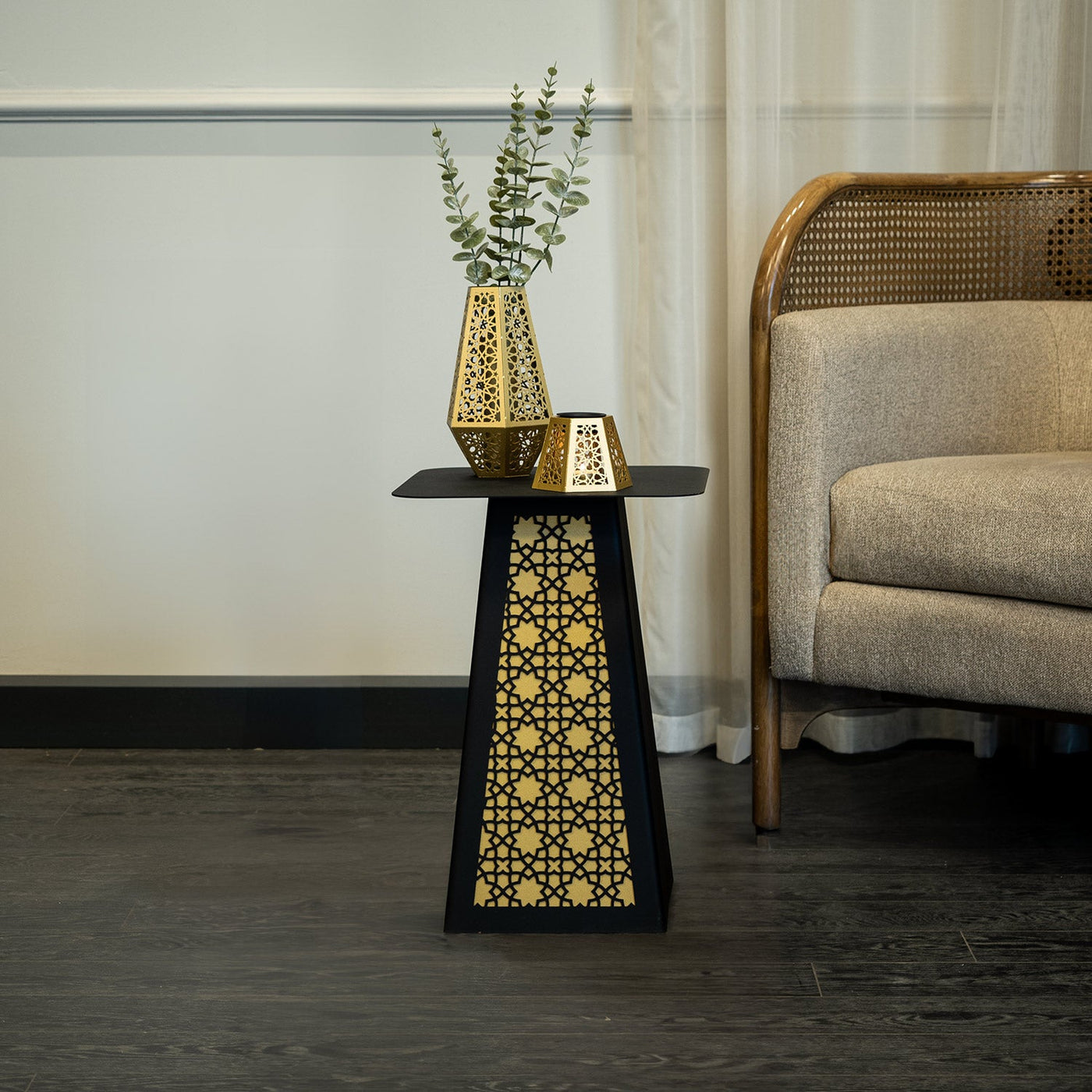 Zamrud M Metal Islamic Side Table - WAMZ007